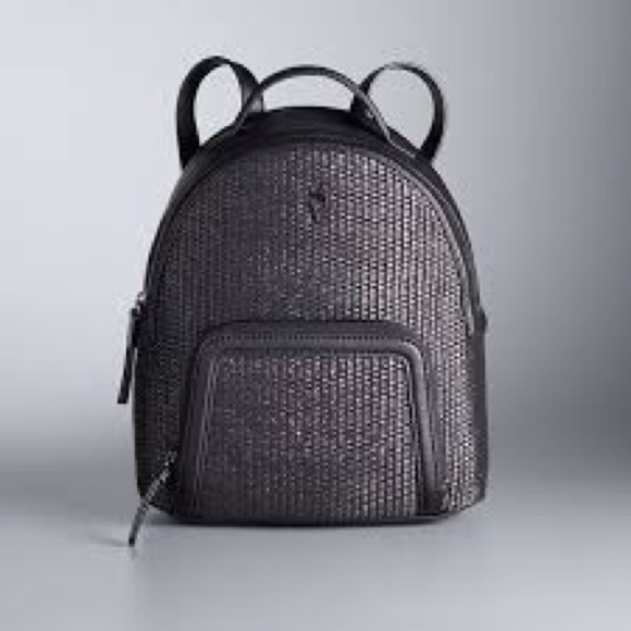 Simply Vera Vera Wang Black Textured Backpack - Picture 1 of 4